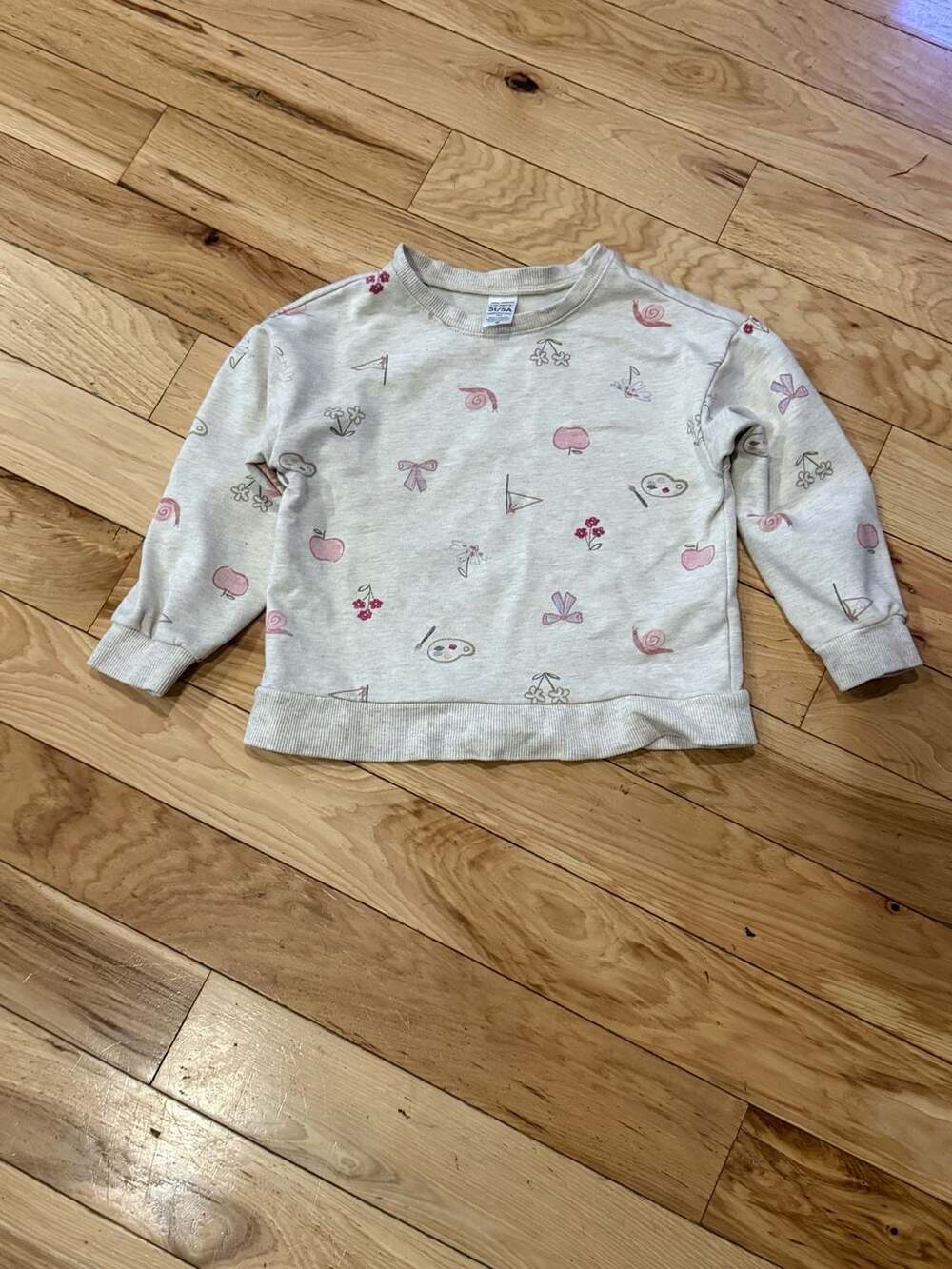 Carter's Sweatshirt Size 5T Ivory Graphic Print Pullover